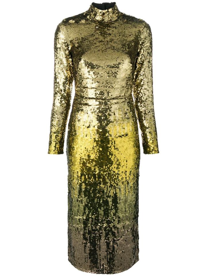 Temperley London Ruth Fitted Dress - Gold