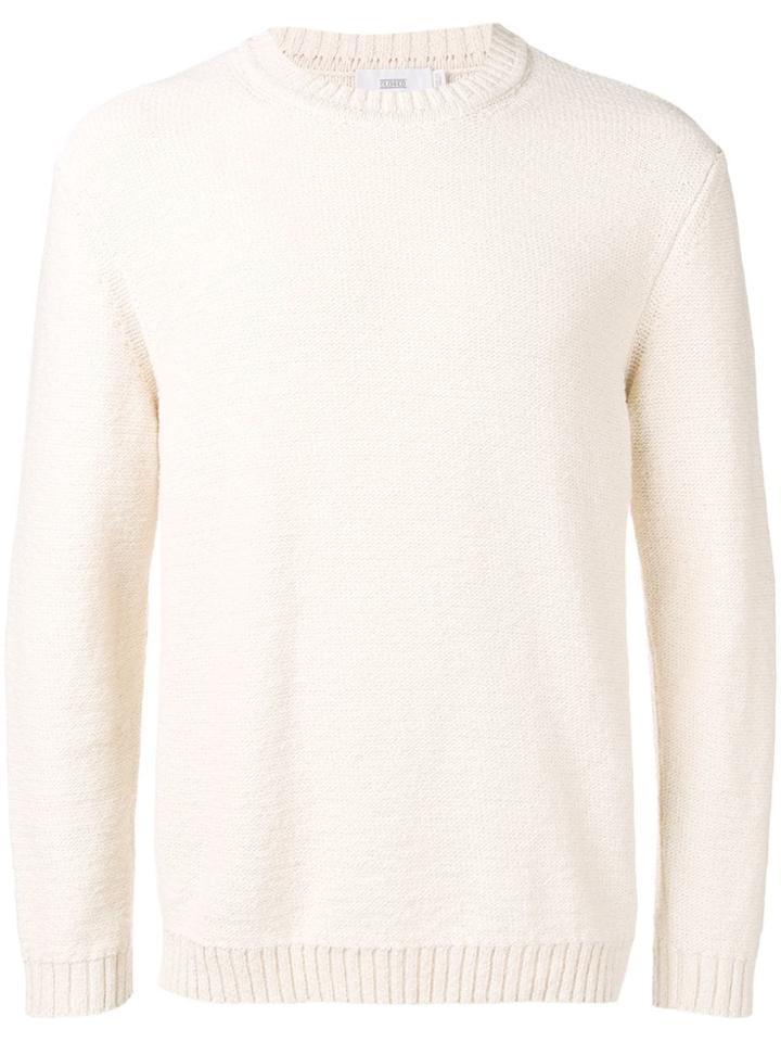 Closed Slim-fit Jumper - White