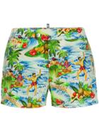 Dsquared2 Hawaii Print Swim Shorts - Multicolour
