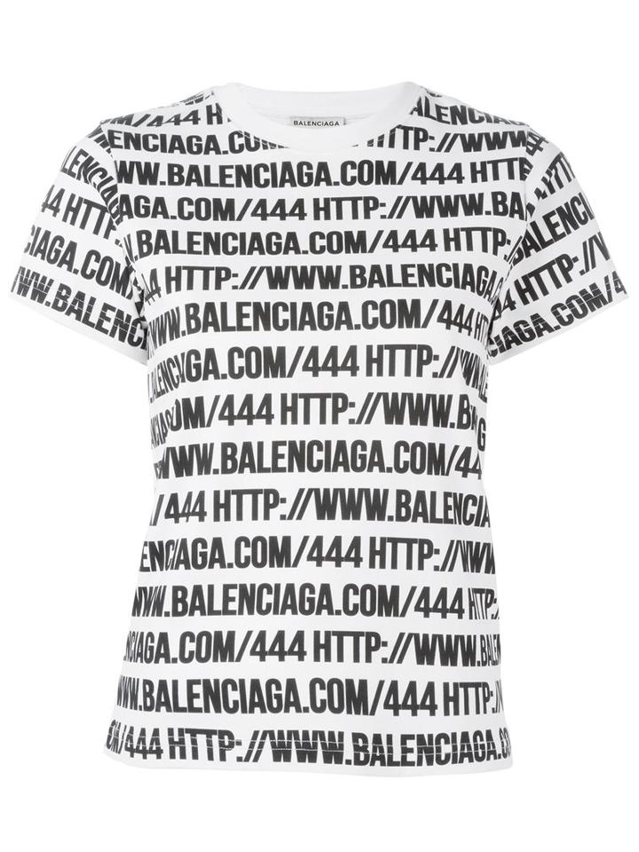 Balenciaga - Logo Printed T-shirt - Women - Cotton - L, Women's, Black, Cotton