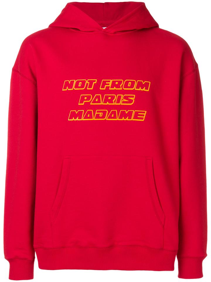 Drôle De Monsieur Not From Paris Hoodie - Red