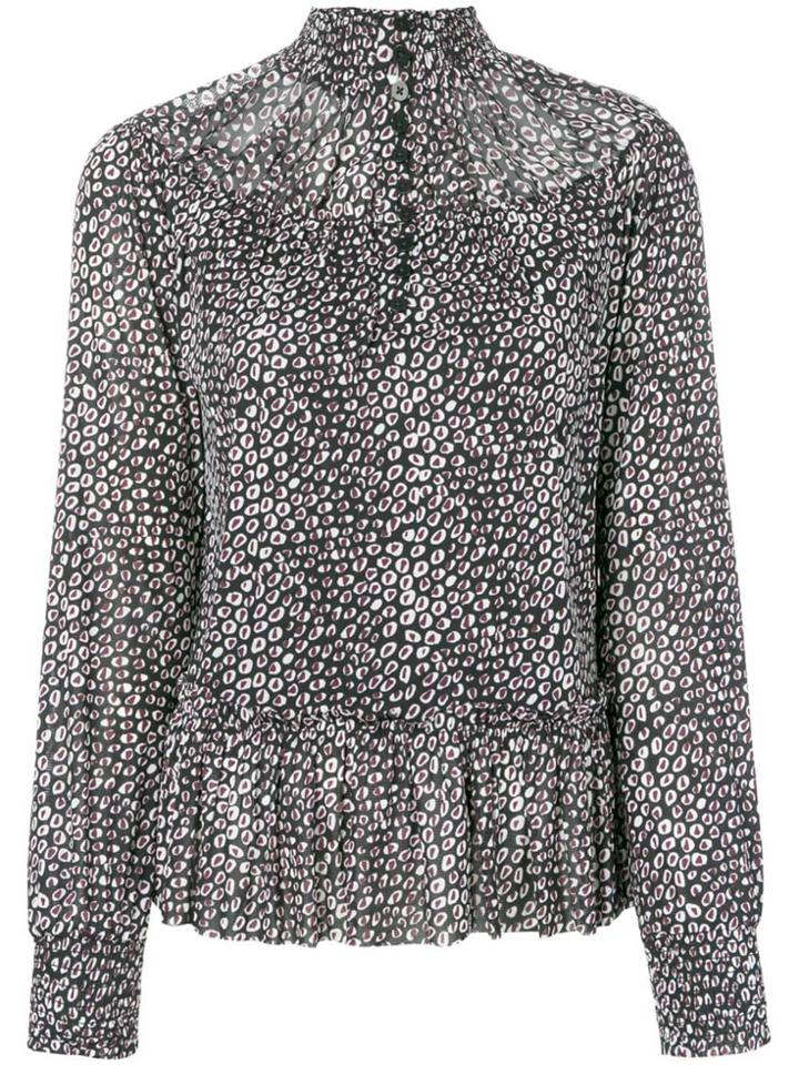 Dvf Diane Von Furstenberg Cecily High-neck Blouse - Black