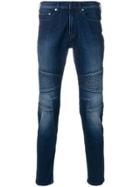 Neil Barrett Jeans With Ribbed Knees - Blue