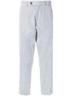 Société Anonyme Seersucker Cropped Trousers - Blue
