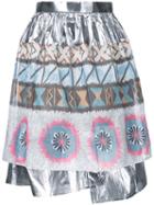 Kolor - Metallic (grey) Gathered Skirt - Women - Cotton - 3, Cotton