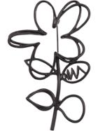 Oscar De La Renta Botanical Scribble Brooch - Black