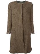 By Walid Three-quarter Sleeve Crochet Coat, Women's, Size: Medium, Green, Cotton
