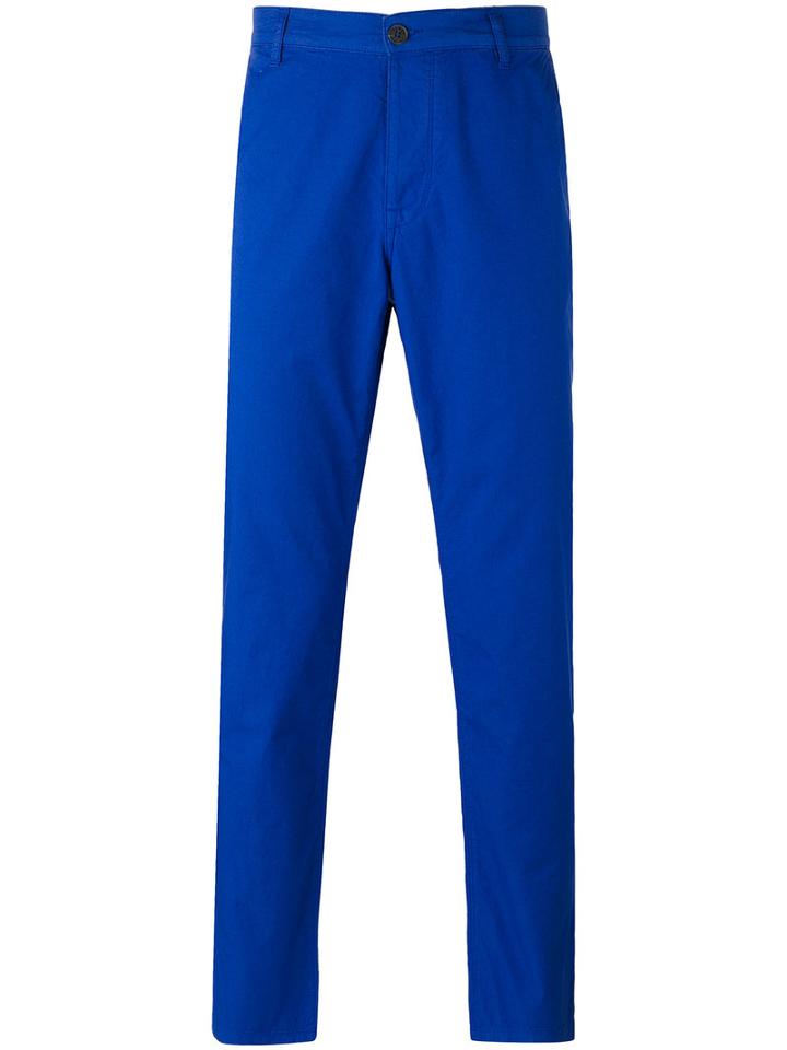 Kenzo Straight Leg Trousers, Men's, Size: 46, Blue, Cotton