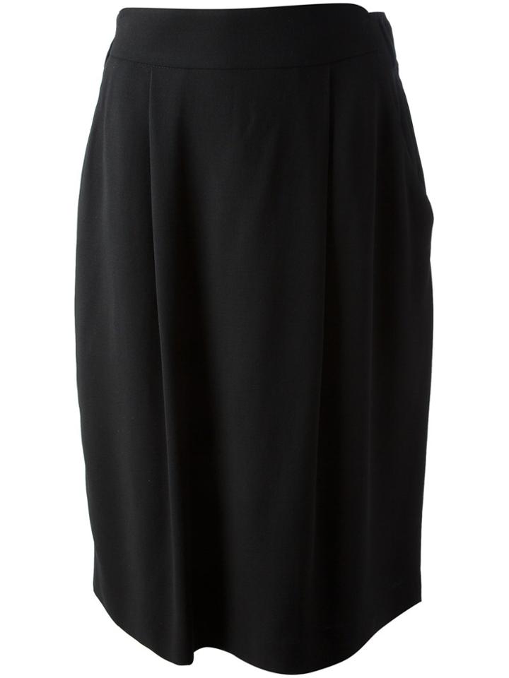 Giorgio Armani Vintage Pleated Skirt - Black