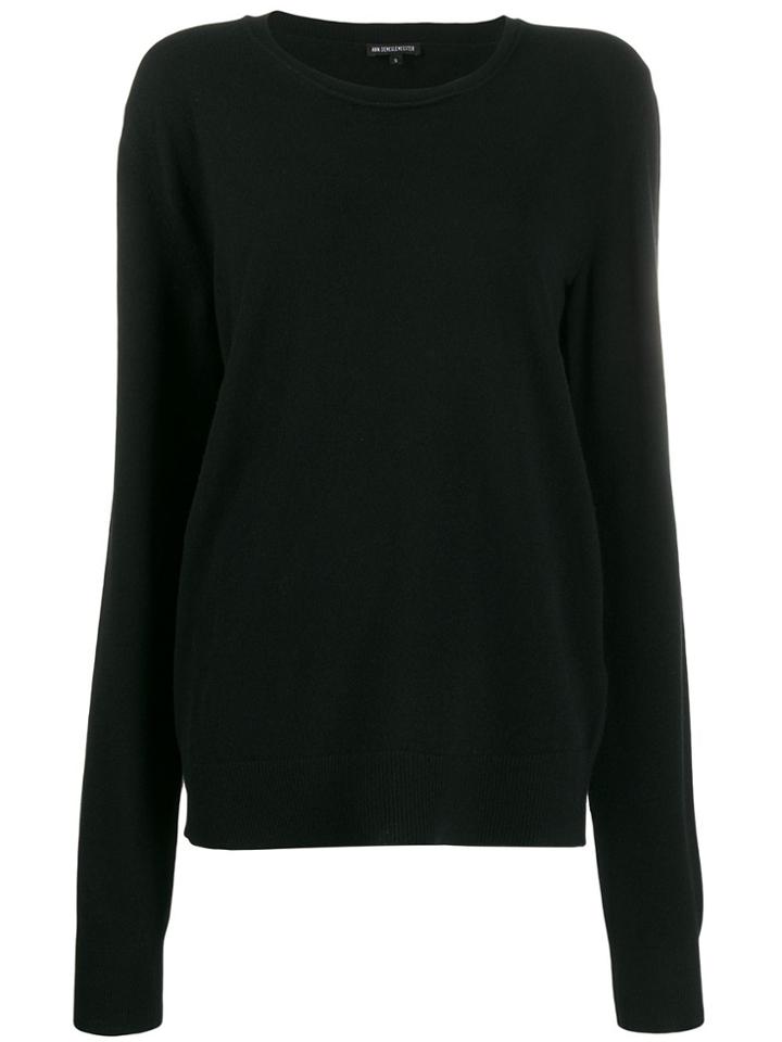 Ann Demeulemeester Long-line Jumper - Black