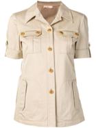 Tory Burch Shortsleeved Safari Shirt - Neutrals
