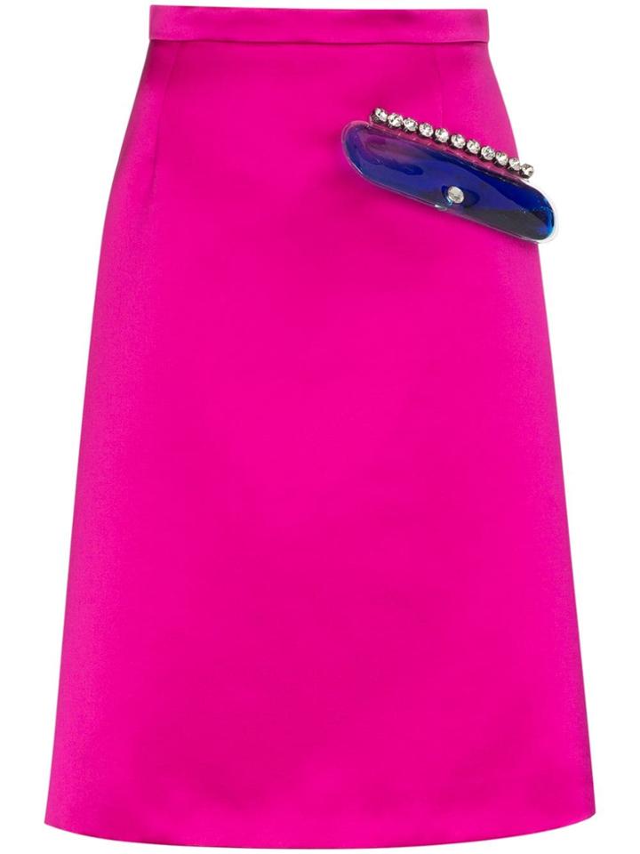 Christopher Kane C Kane Hw Skrt A Lne Kl Stin W Pckt Dtl - Pink