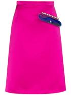 Christopher Kane C Kane Hw Skrt A Lne Kl Stin W Pckt Dtl - Pink
