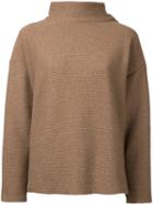 Osakentaro - Roll Neck Jumper - Women - Wool - M, Brown, Wool