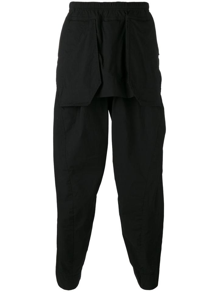 Julius - Layered Trousers - Men - Cotton/polyurethane - Ii, Black, Cotton/polyurethane