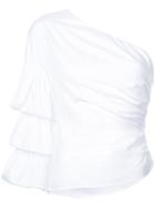 Petersyn One Sleeved Blouse - White