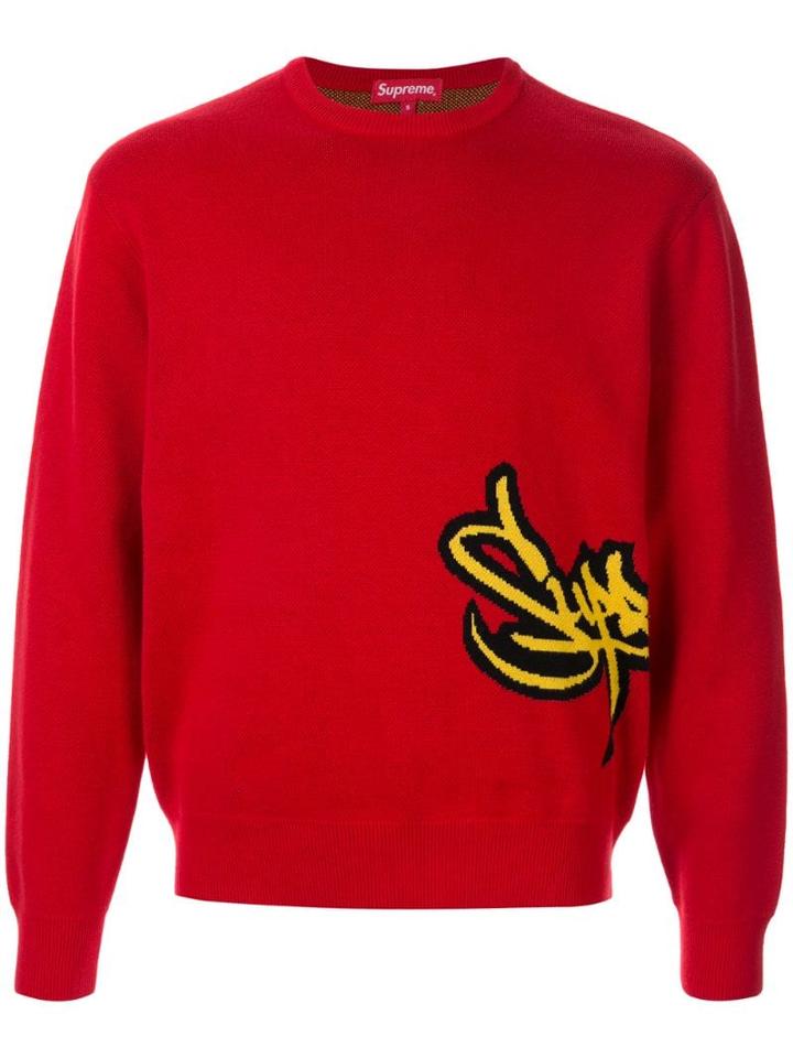 Supreme Tag Logo Jumper - Red