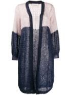 Chiara Bertani Colour Block Cardigan - Blue