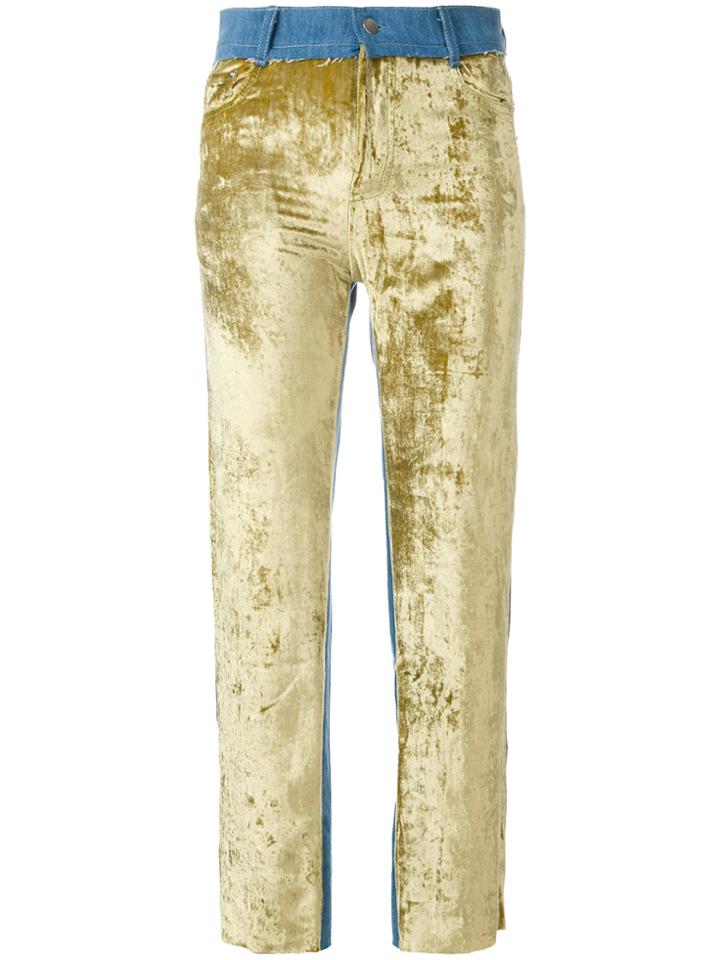 Act N&deg;1 Patchwork Cropped Trousers - Green