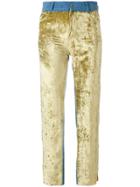 Act N&deg;1 Patchwork Cropped Trousers - Green