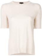 Cashmere In Love Sahar Shortsleeved Knitted Top - Neutrals