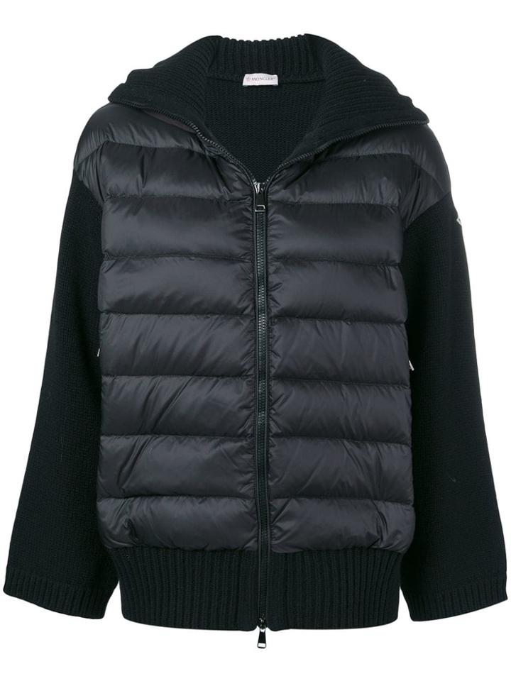 Moncler Padded Front Knit Jacket - Black