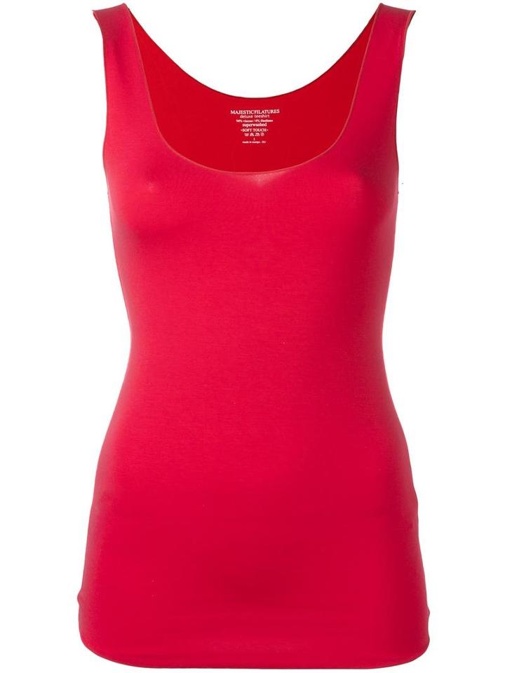 Majestic Filatures Classic Tank, Women's, Size: Iv, Red, Viscose/spandex/elastane