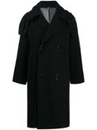 Indice Studio Double-breasted Trench Coat - Black