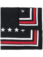 Givenchy - Star Print Scarf - Women - Silk/cotton - One Size, Black, Silk/cotton
