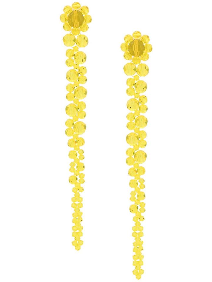 Simone Rocha Beaded Drop Earring - Yellow