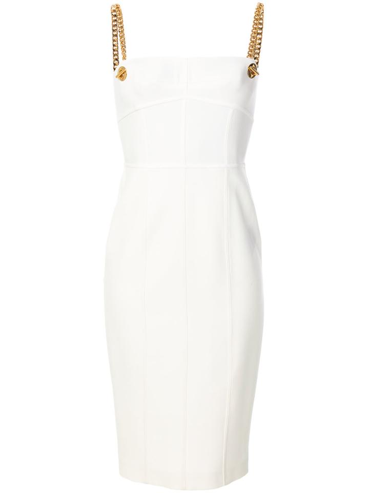 Tom Ford Chain Shoulder Dress - White