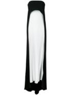 Isabel Sanchis - Contrast Maxi Dress - Women - Polyester/triacetate/viscose - 40, Black, Polyester/triacetate/viscose
