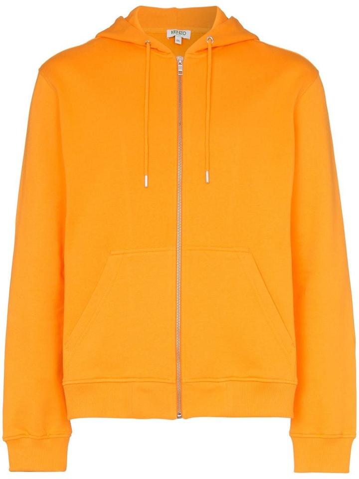 Kenzo Bird Embroidery Cotton Hoodie - Orange