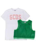 Gcds Kids Teen T-shirt And Top Set - White