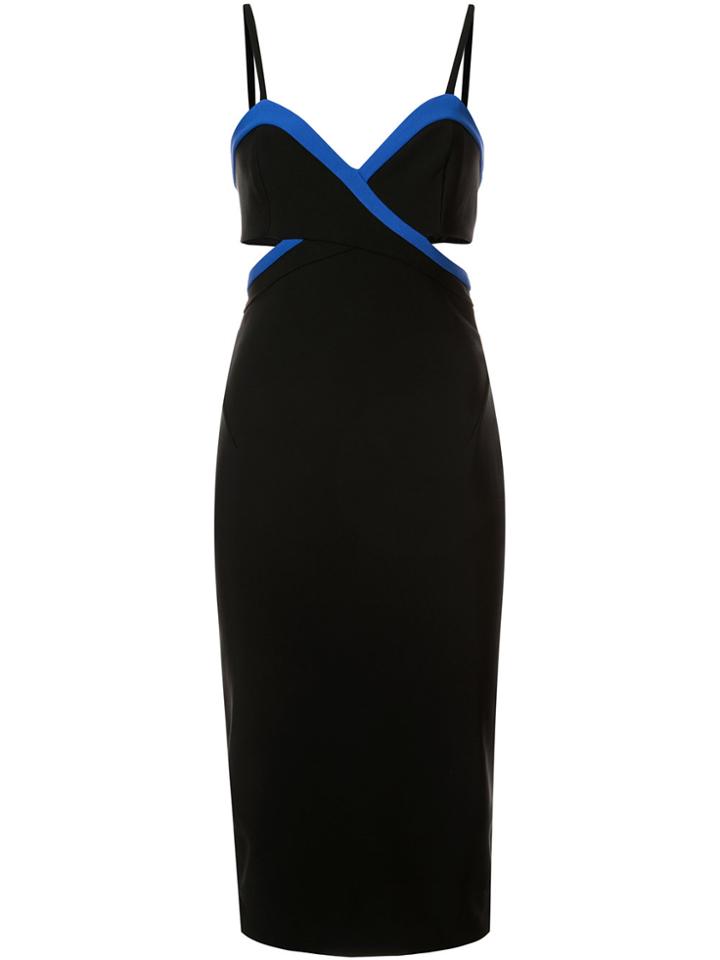 Mugler Contrast Trim Cami Dress - Black