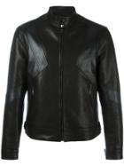 Neil Barrett Geometric Panelled Leather Jacket - Black