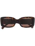Versace Eyewear Rectangular-frame Logo Sunglasses - Brown