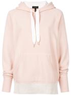 Rag & Bone Contrast Tie Hoody - Pink & Purple