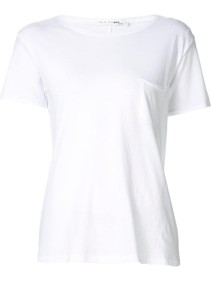 Rag & Bone Chest Pocket T-shirt, Women's, Size: M, White, Cotton