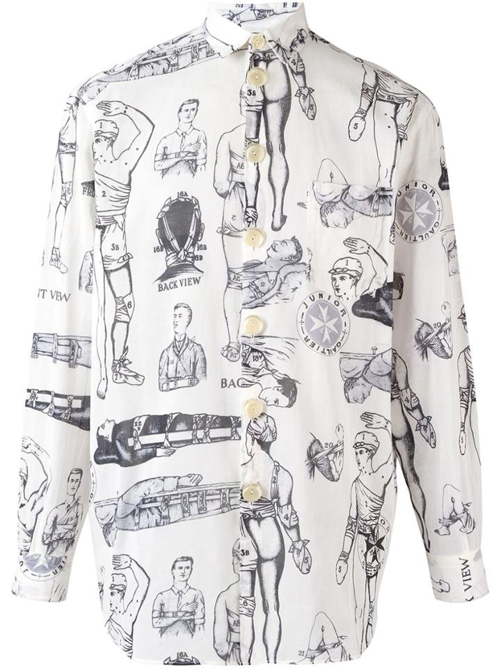 Jean Paul Gaultier Vintage 'first Aid' Printed Shirt - White
