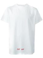 Off-white Logo Print T-shirt, Men's, Size: Large, White, Cotton