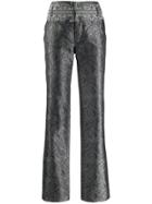Balenciaga Pre-owned 2000s Paisley Printed Slim-fit Trousers - Grey