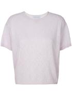 Christian Wijnants Full Fashion Short Sleeve Pointelle Sweater - Pink