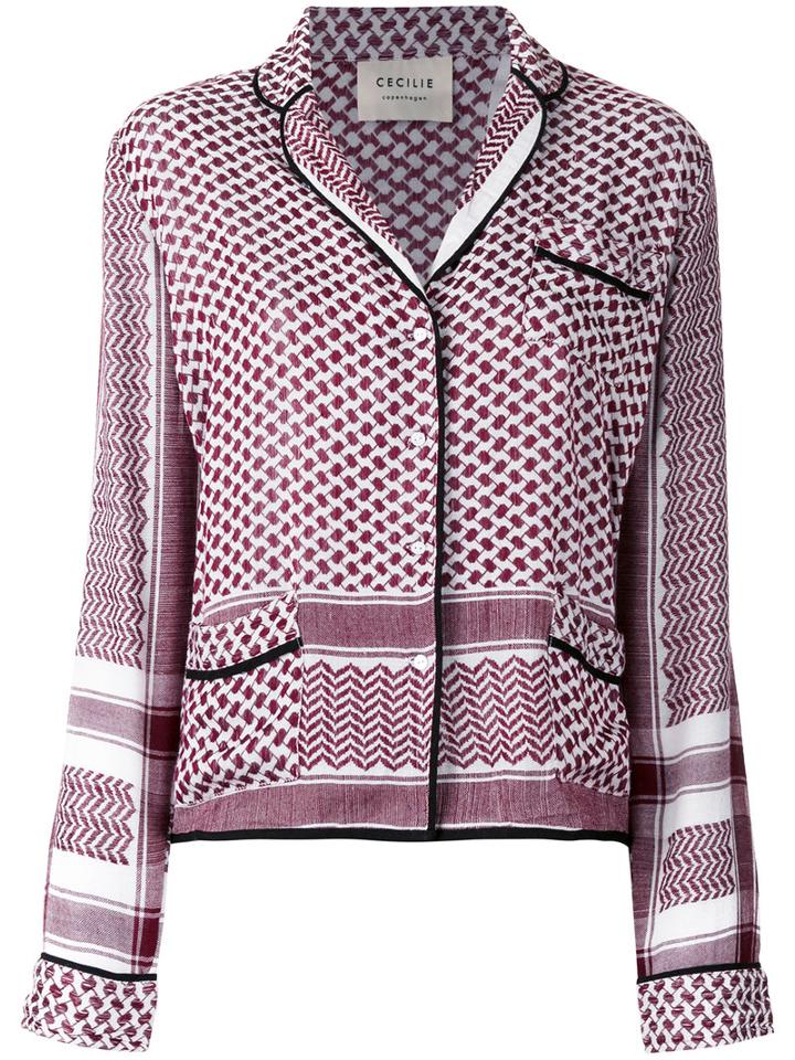 Cecilie Copenhagen - Printed Shirt - Women - Viscose - 1, Red, Viscose