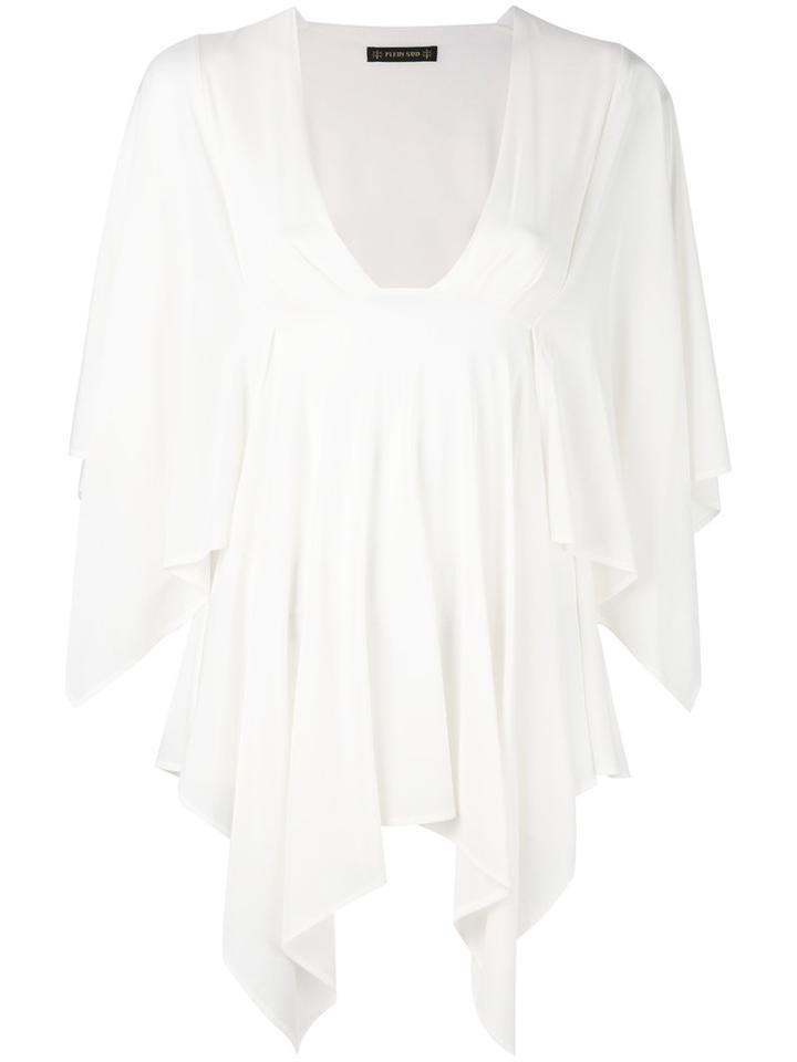 Plein Sud - Batwing Tunic - Women - Spandex/elastane/viscose - 38, Women's, White, Spandex/elastane/viscose