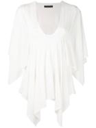 Plein Sud - Batwing Tunic - Women - Spandex/elastane/viscose - 38, Women's, White, Spandex/elastane/viscose