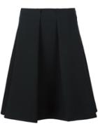 Co Front Pleat Skirt, Women's, Size: Medium, Black, Acetate/polyester