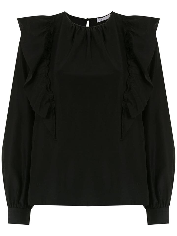 Nk Ruffled Top - Black