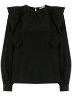 Nk Ruffled Top - Black