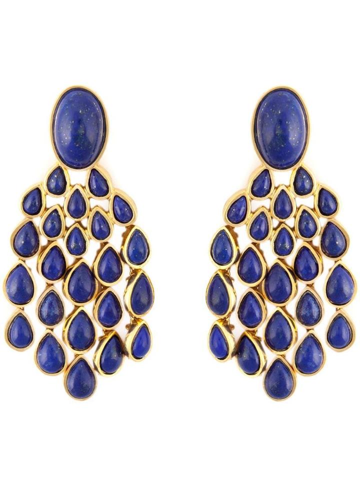 Aurelie Bidermann Cherokee Earrings - Gold/blue